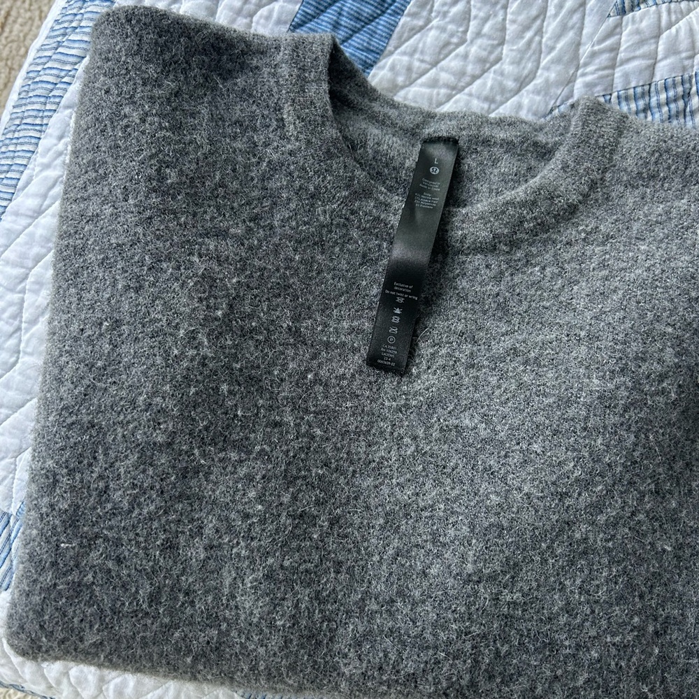 Grey wool lululemon mens sweater